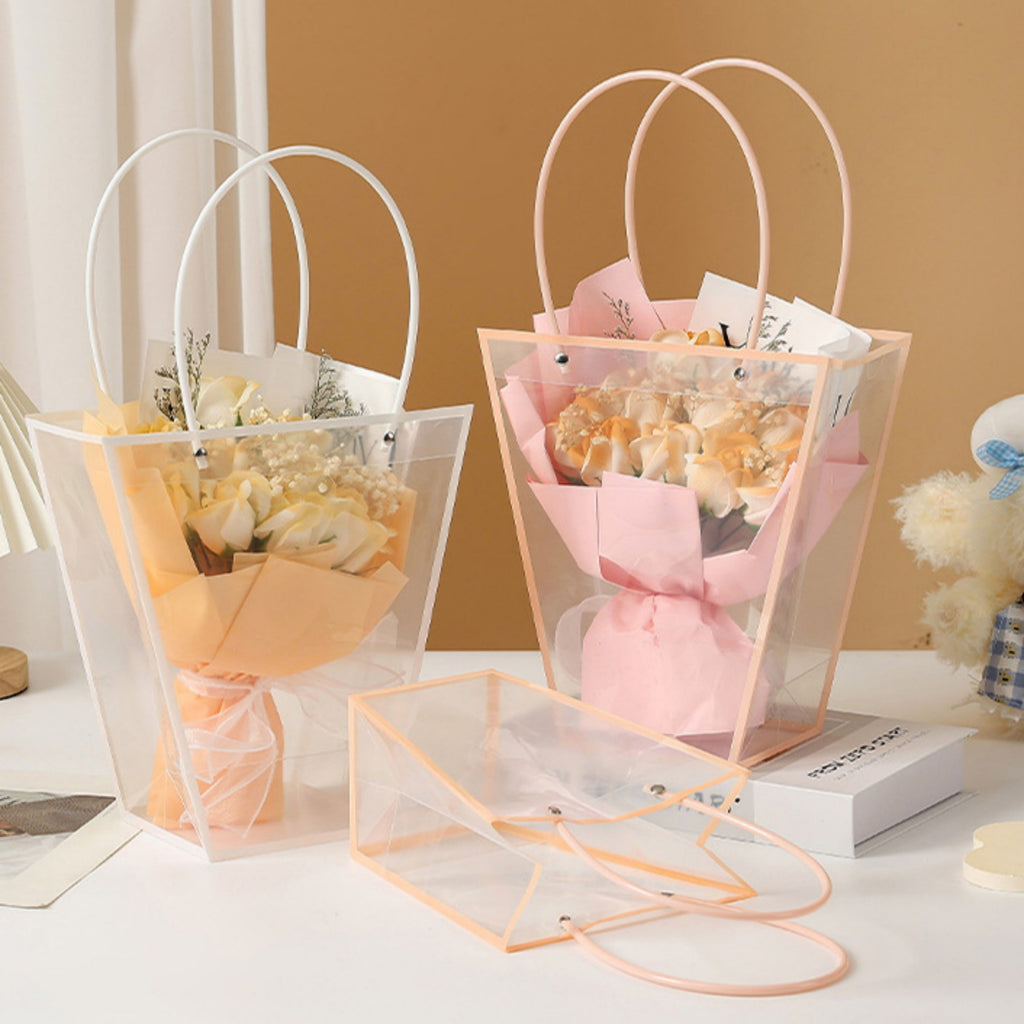 Clear Trapeze Bag - White