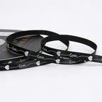 80-Yard Love Print Ribbon - Black