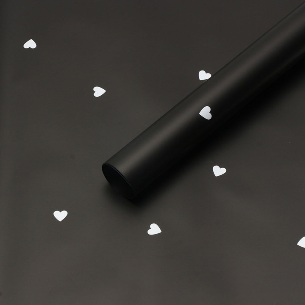 Tiny Hearts Wrapping Paper - Black