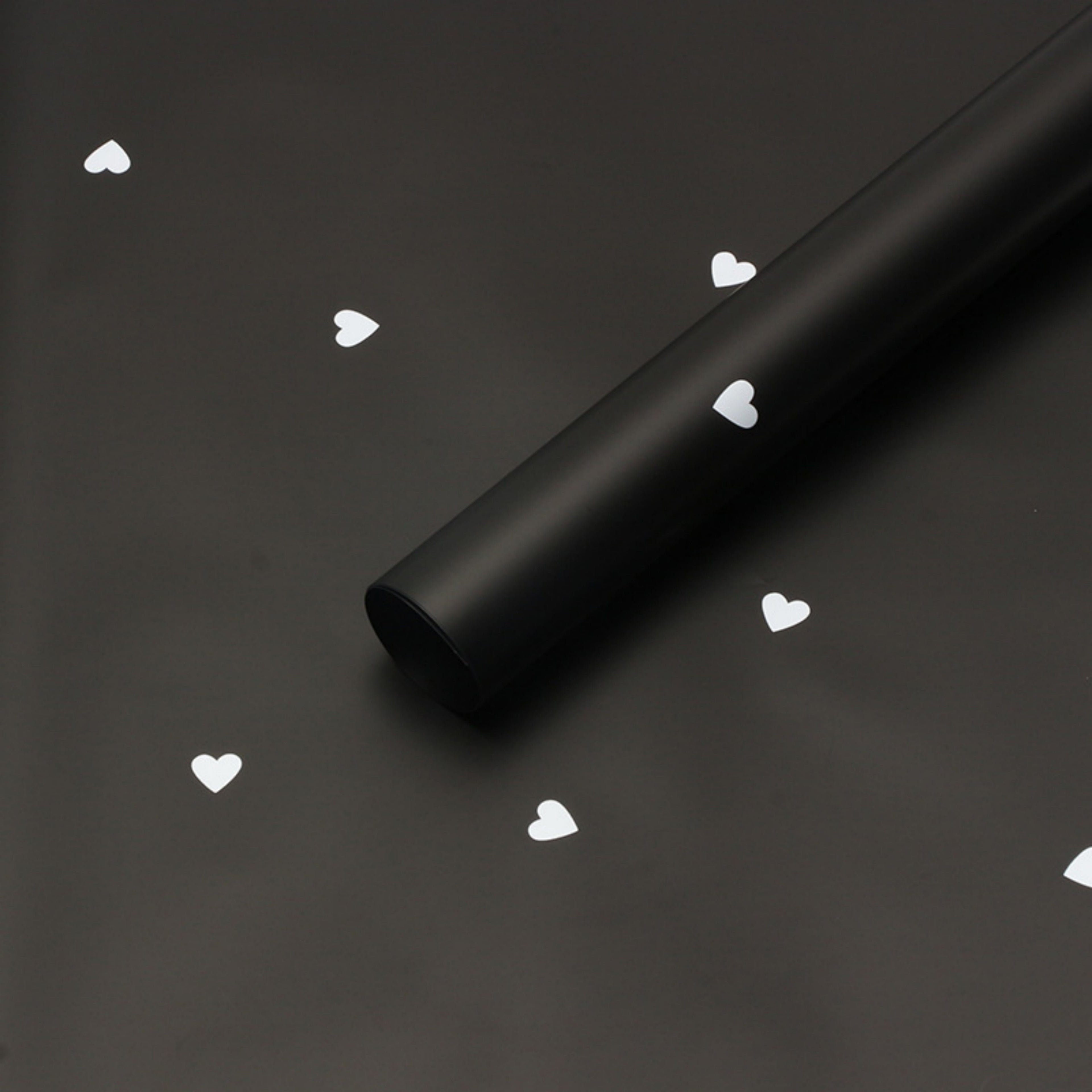 Tiny Hearts Wrapping Paper - Black