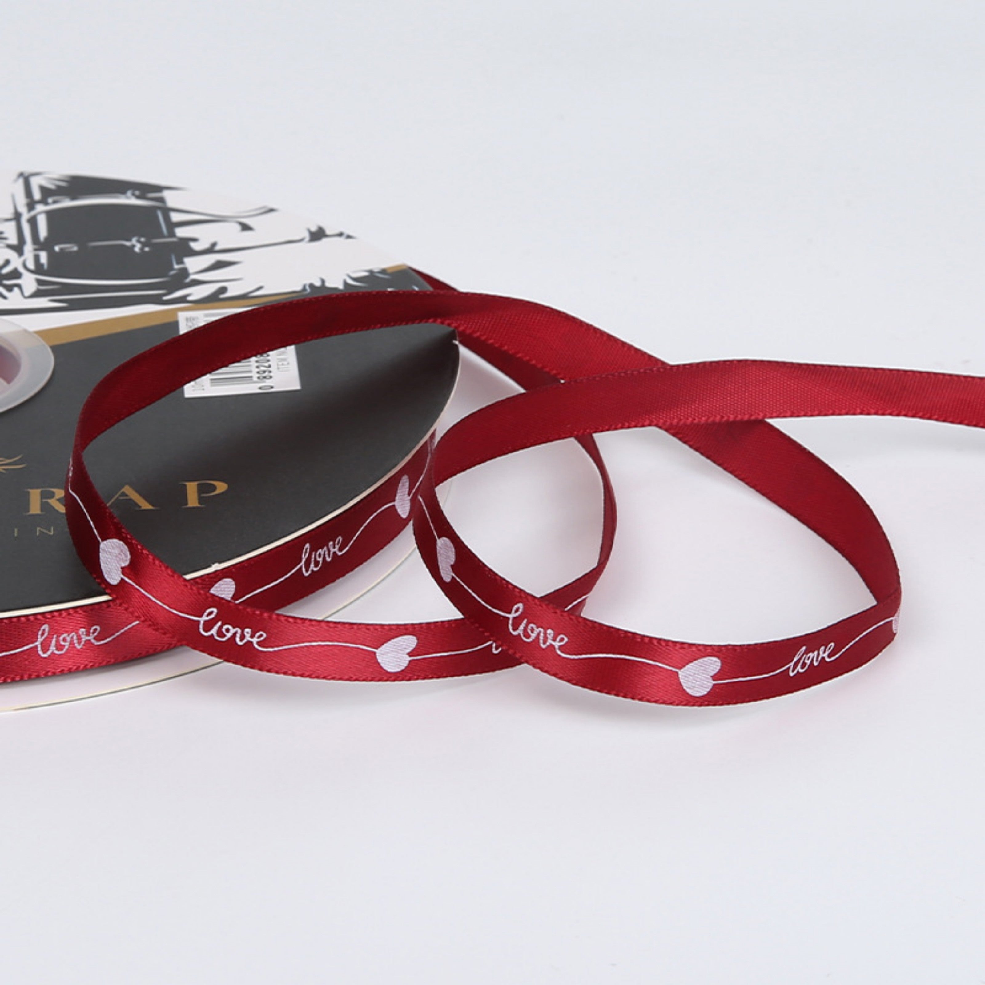 80-Yard Love Print Ribbon - Red