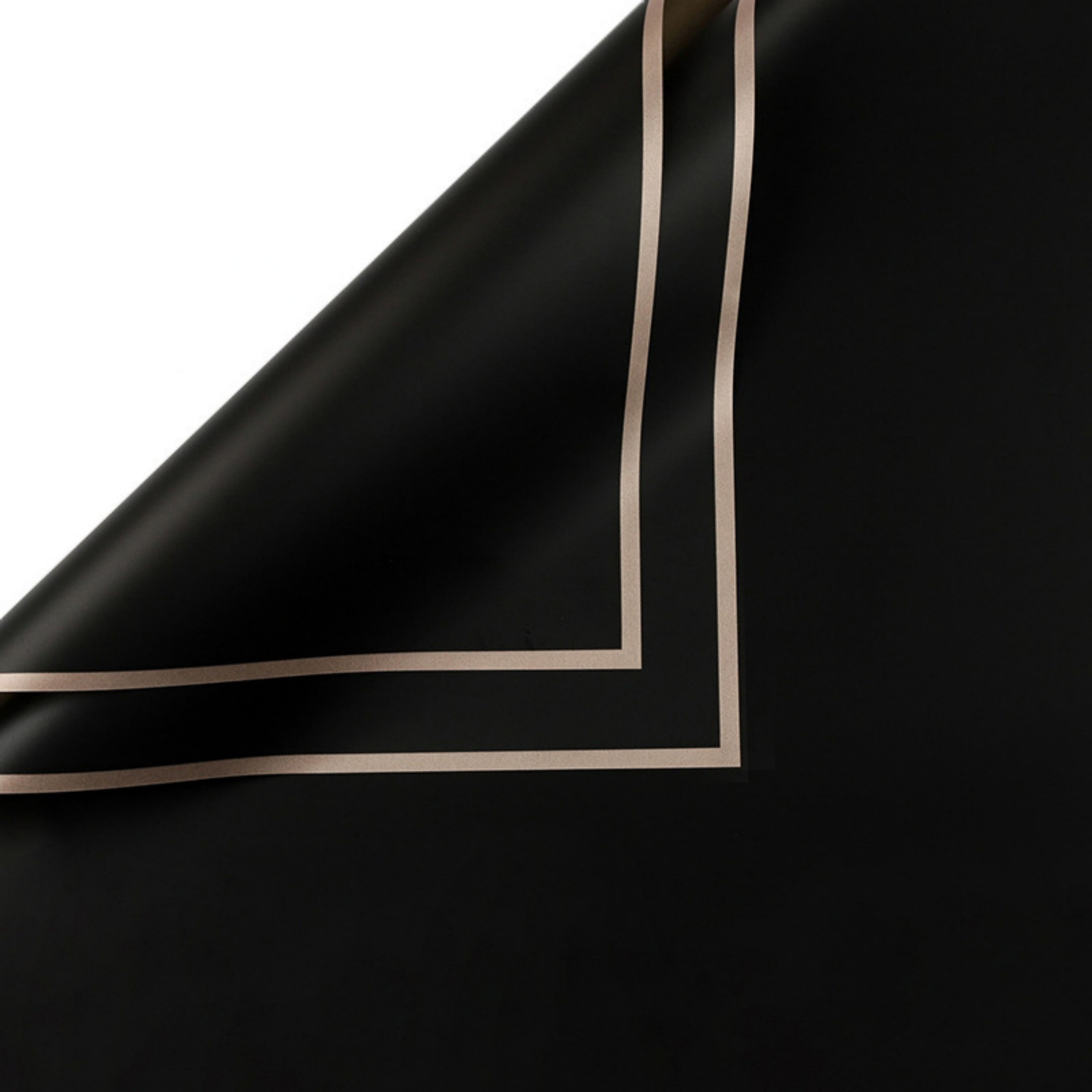 Gold Edge Wrapping Paper - Black