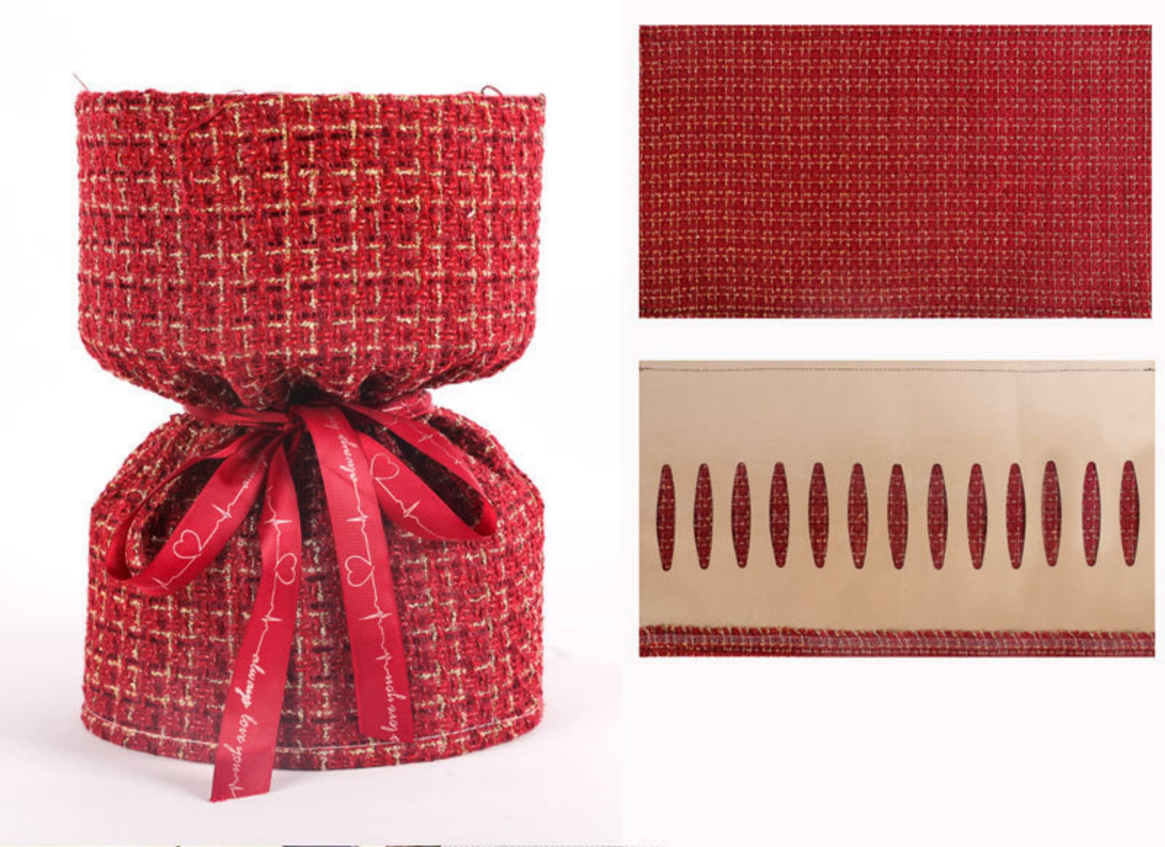 Bouquet Fabric Wrap - Red