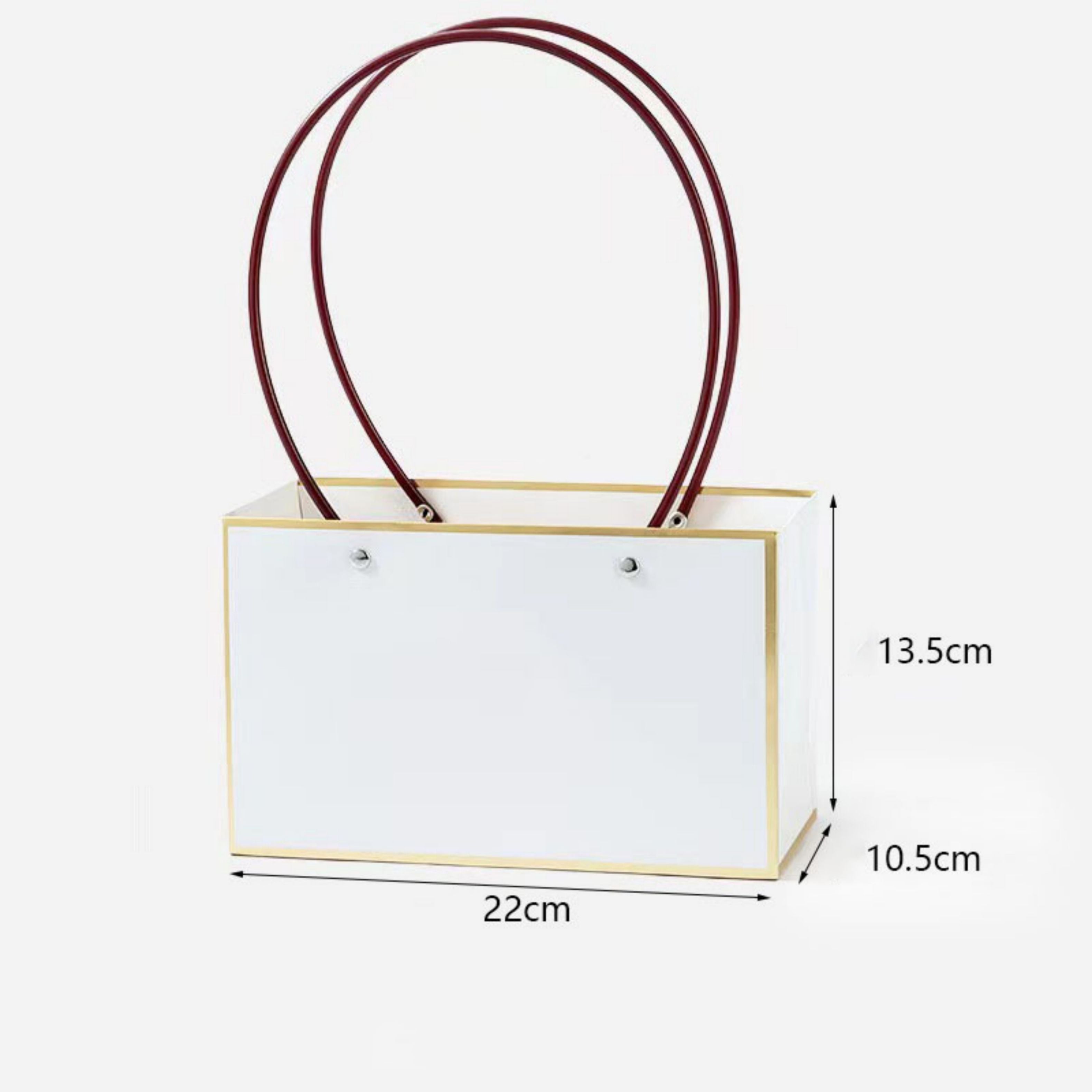 Rectangular Floral Basket - White