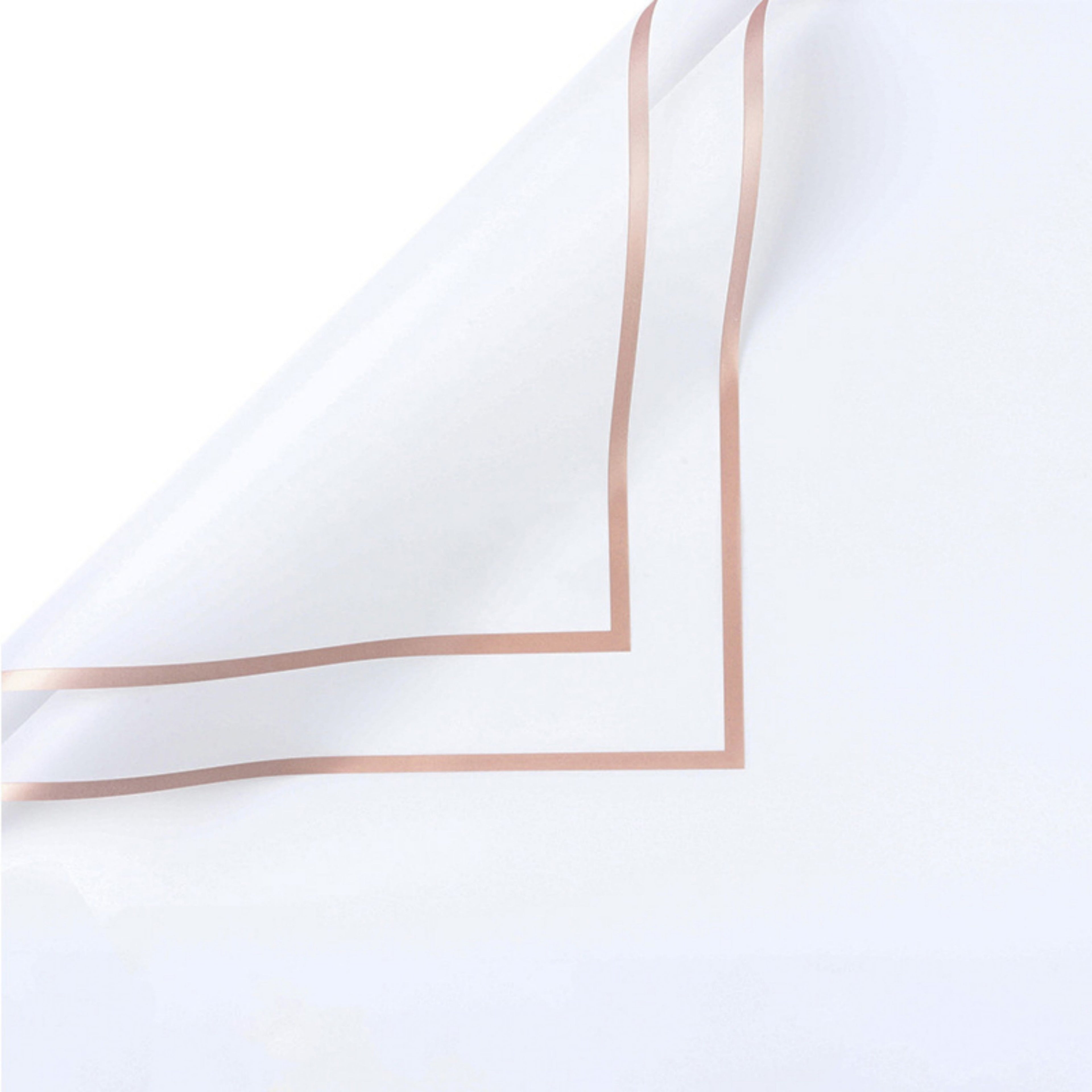 Gold Edge Wrapping Paper - White