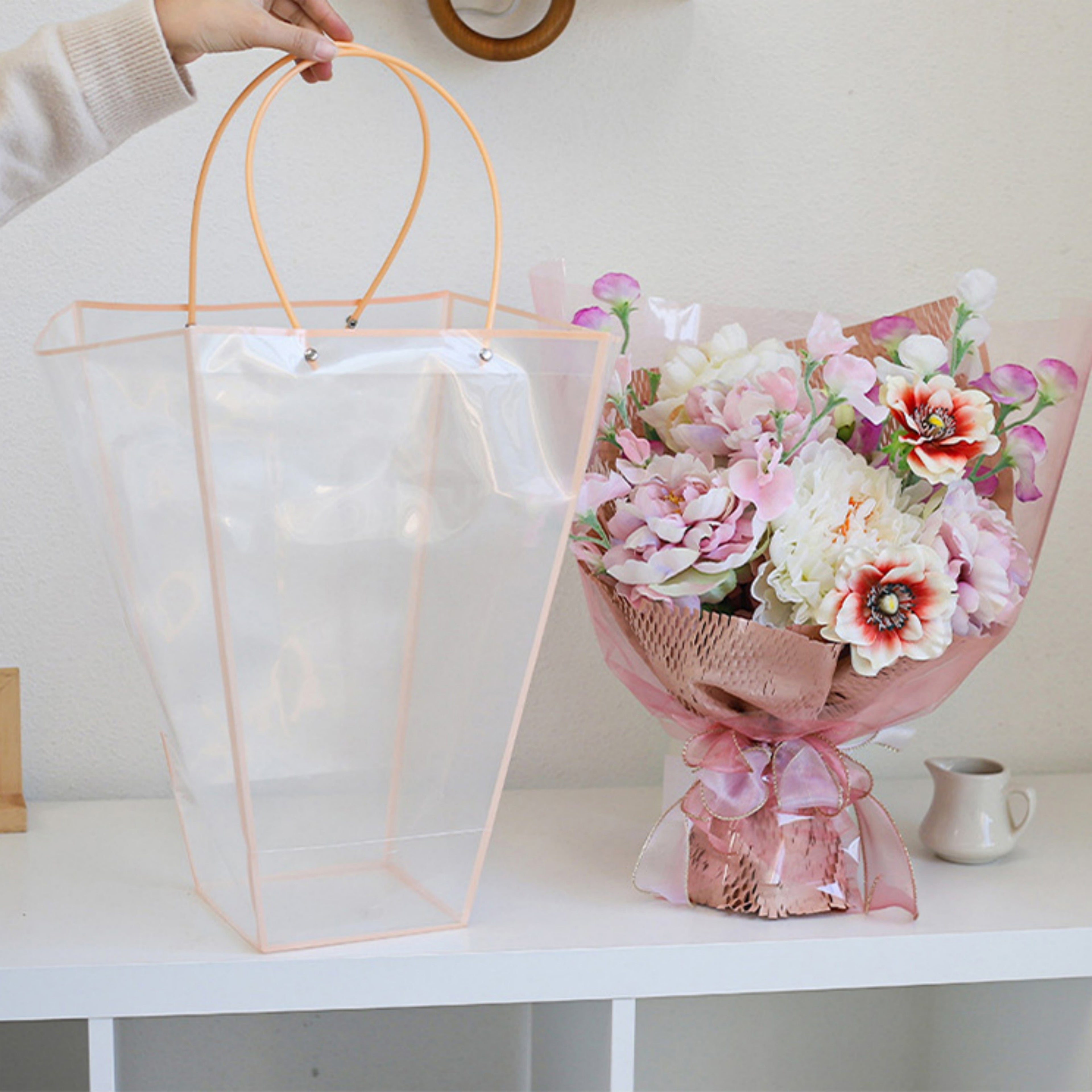 Clear Trapeze Bag - Pink