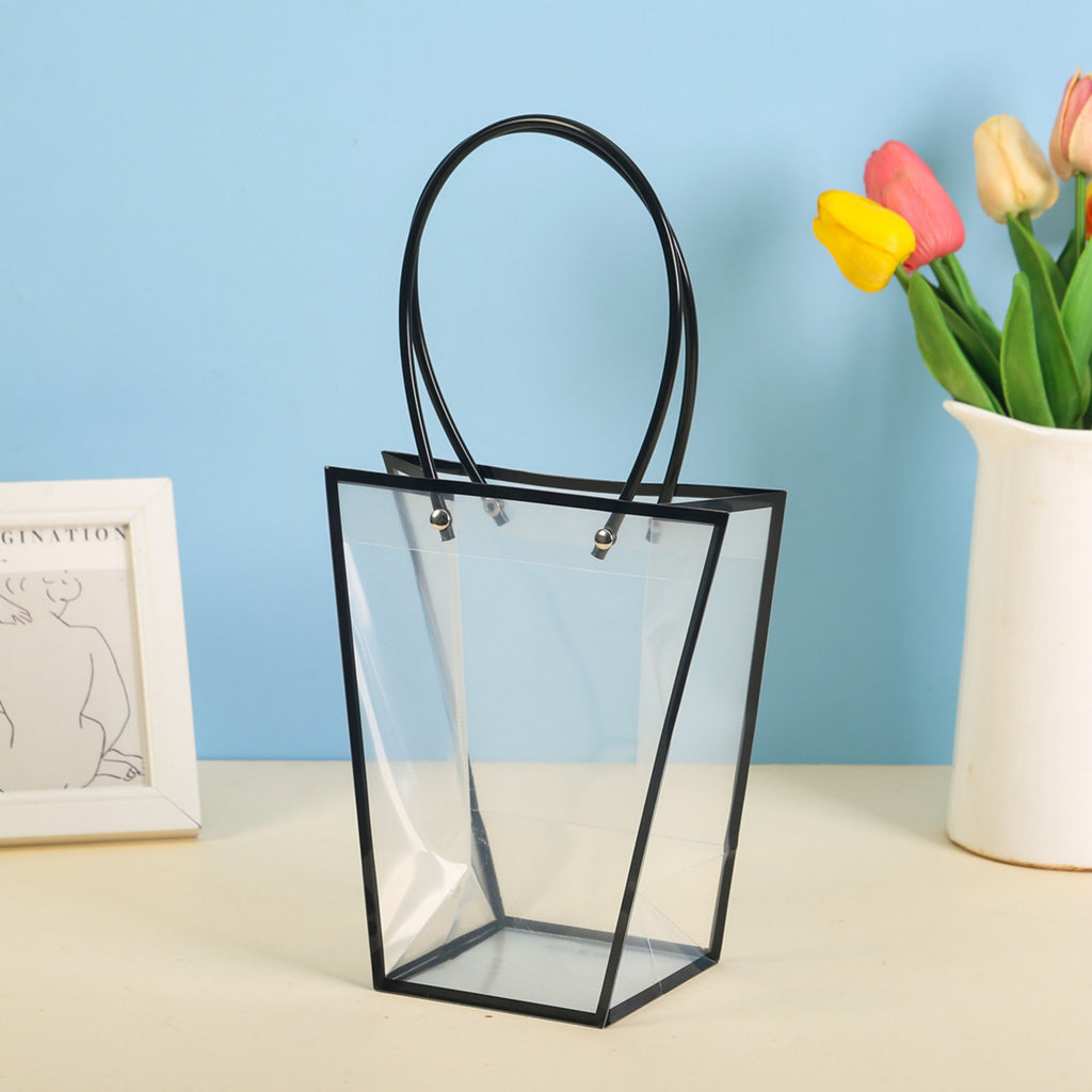 Clear Trapeze Bag - Black