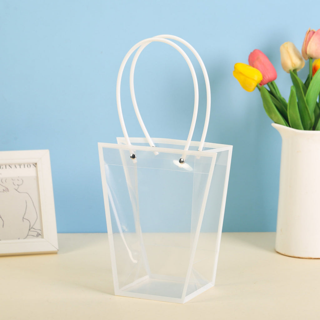 Clear Trapeze Bag - White