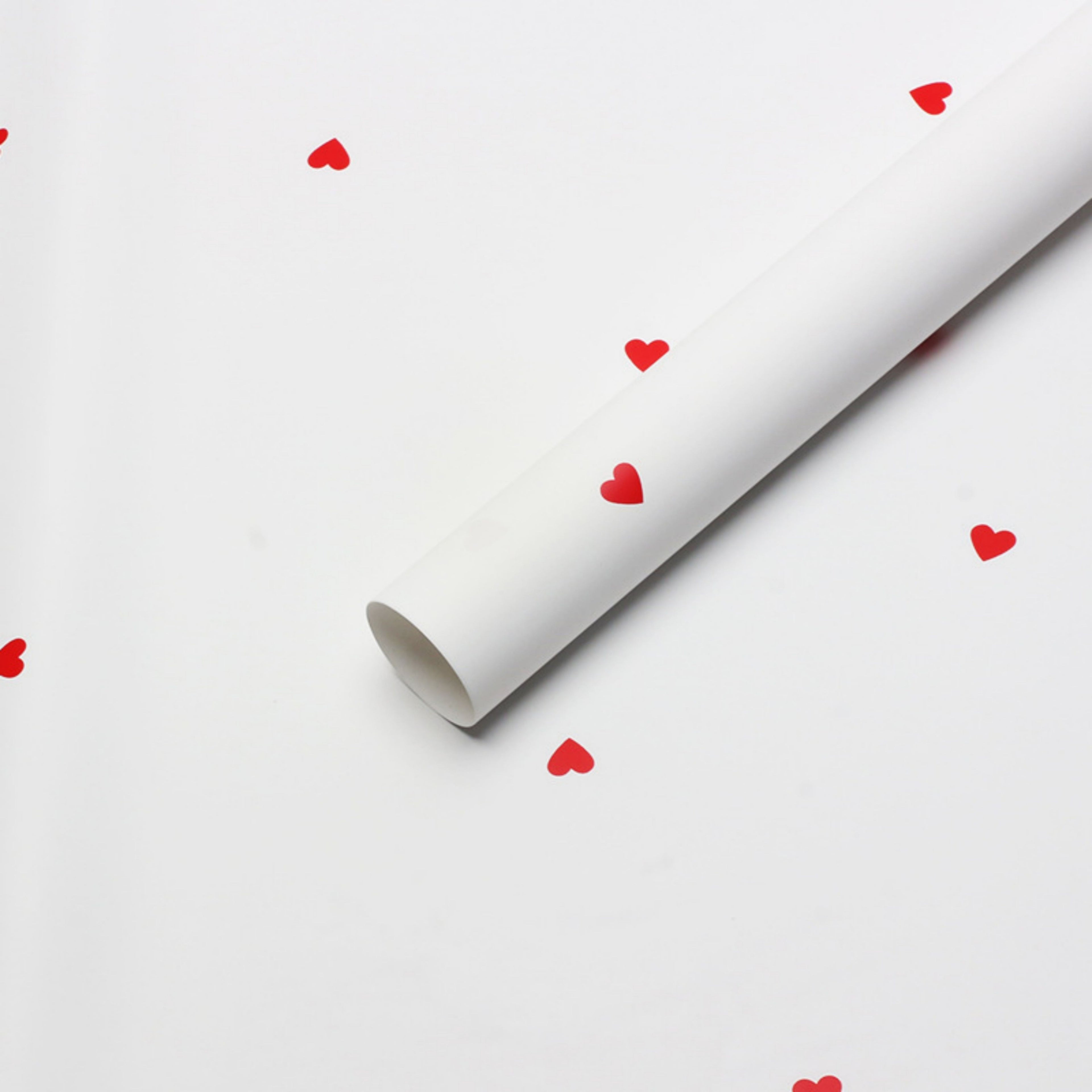 Tiny Hearts Wrapping Paper - White