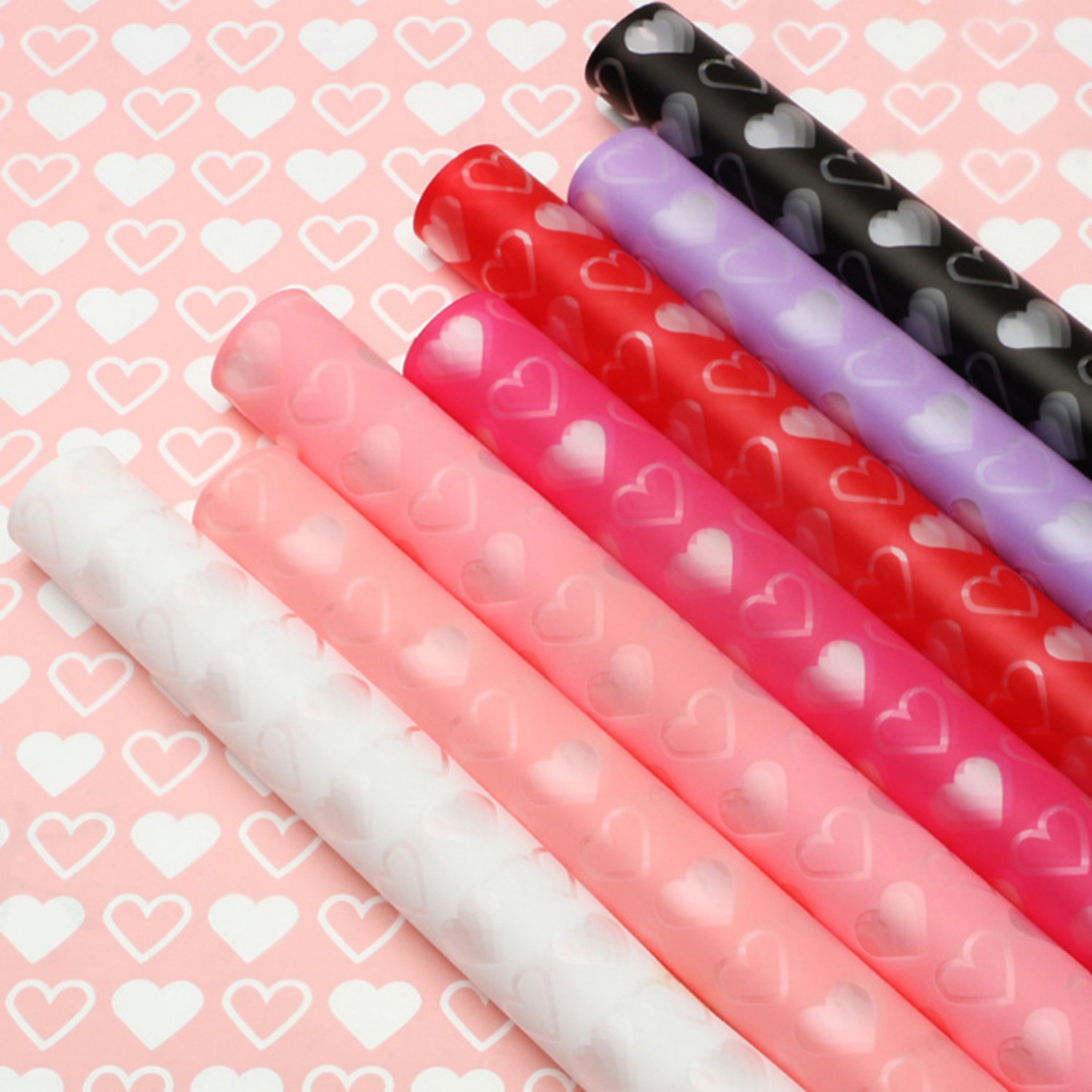 Mini Hearts Wrapping Paper - White