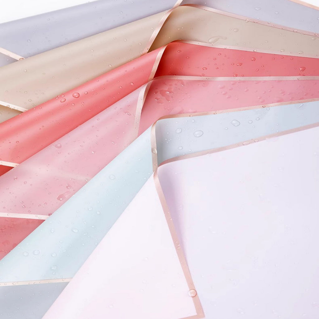 Gold Edge Wrapping Paper - White