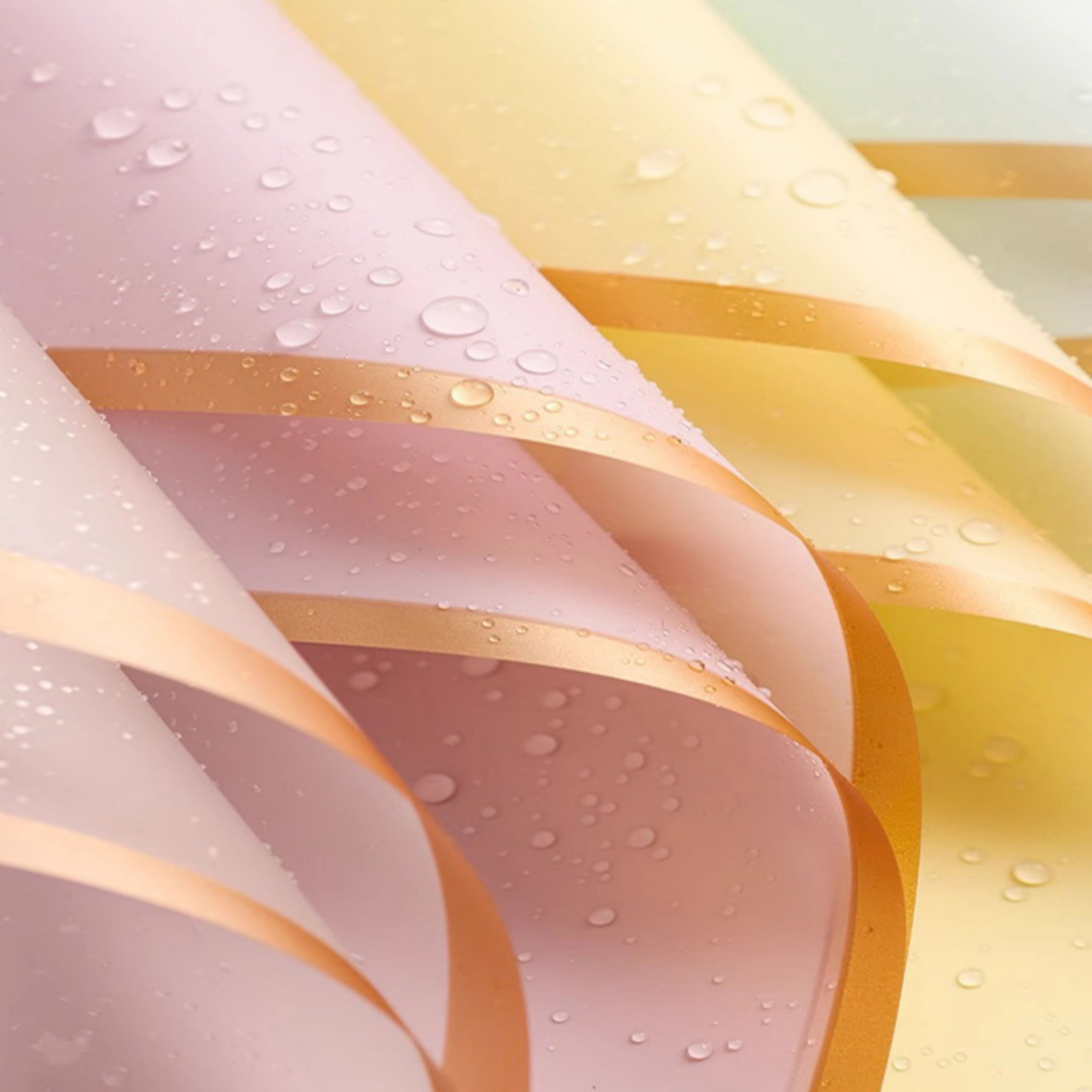 Gold Edge Wrapping Paper - Pink