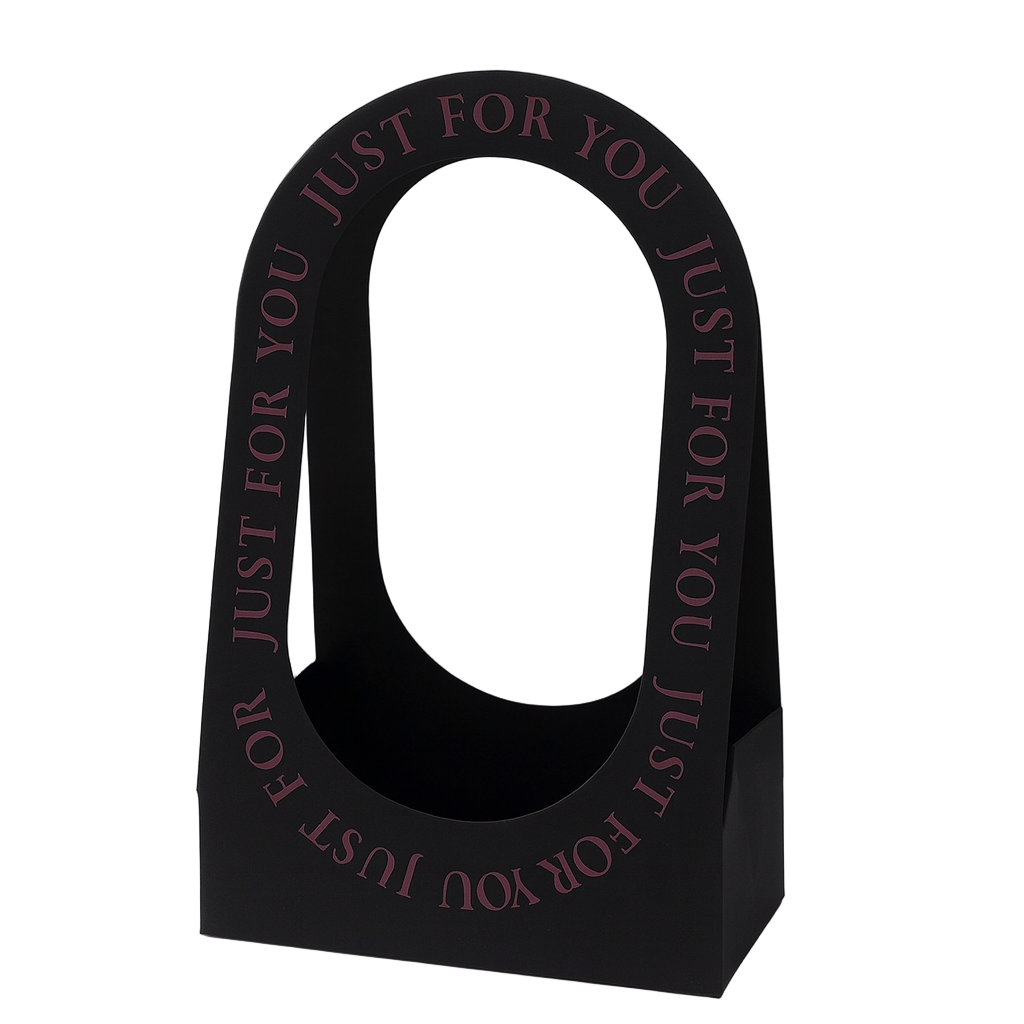 Just For You Floral Basket - Black