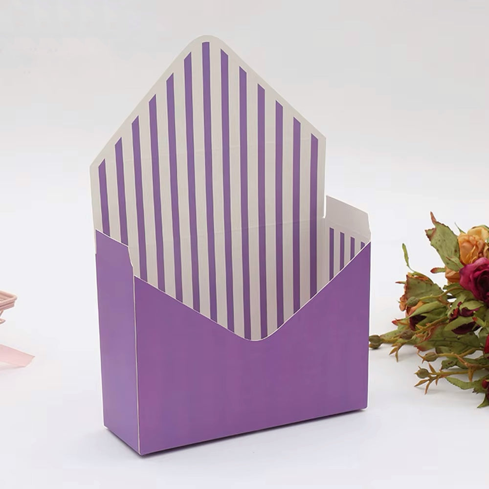 Purple Envelope-Style Flower Box