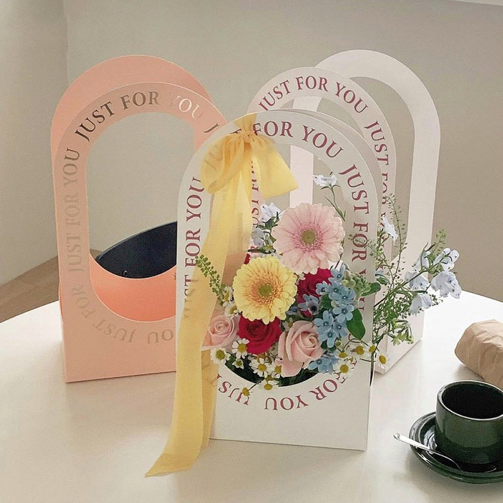 Just For You Floral Basket - White