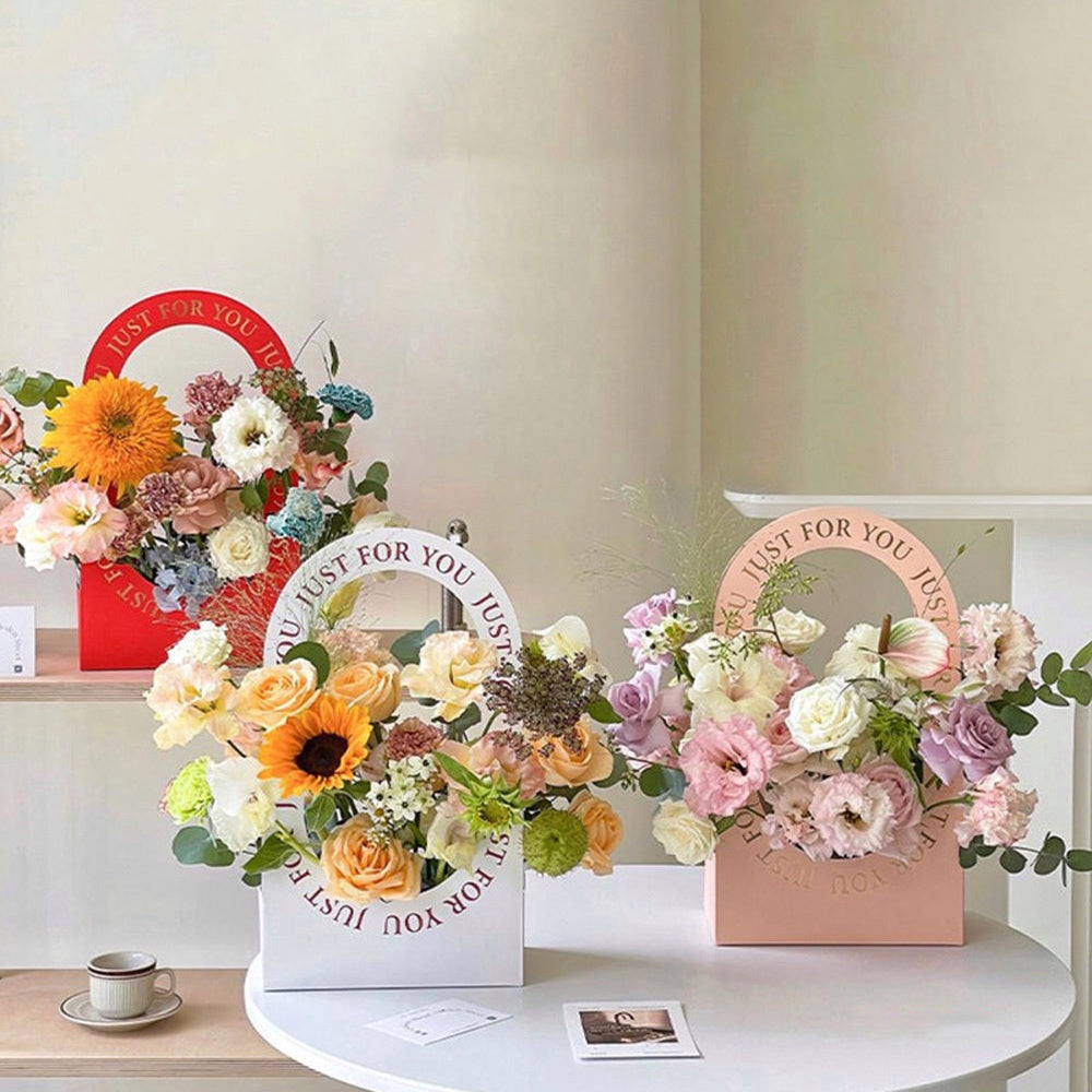 Just For You Floral Basket - Pink