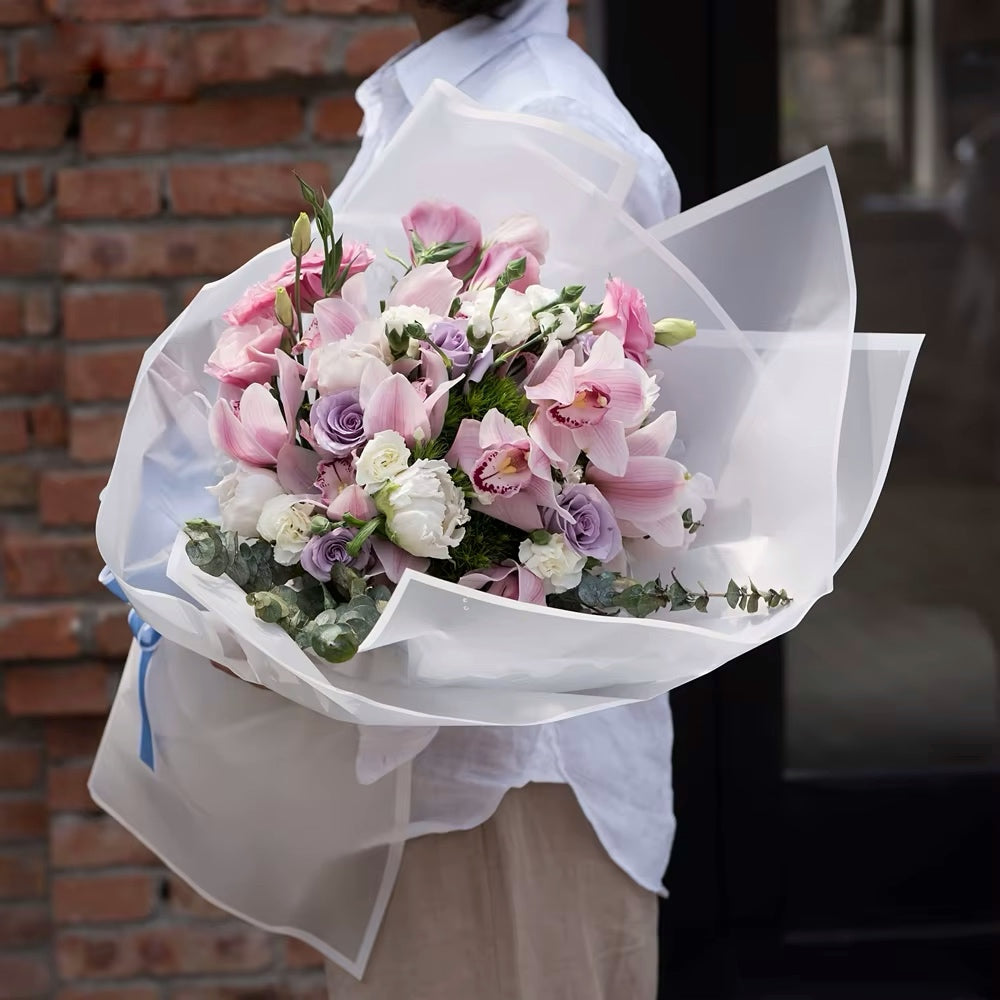 Color Edge Wrapping Paper - White