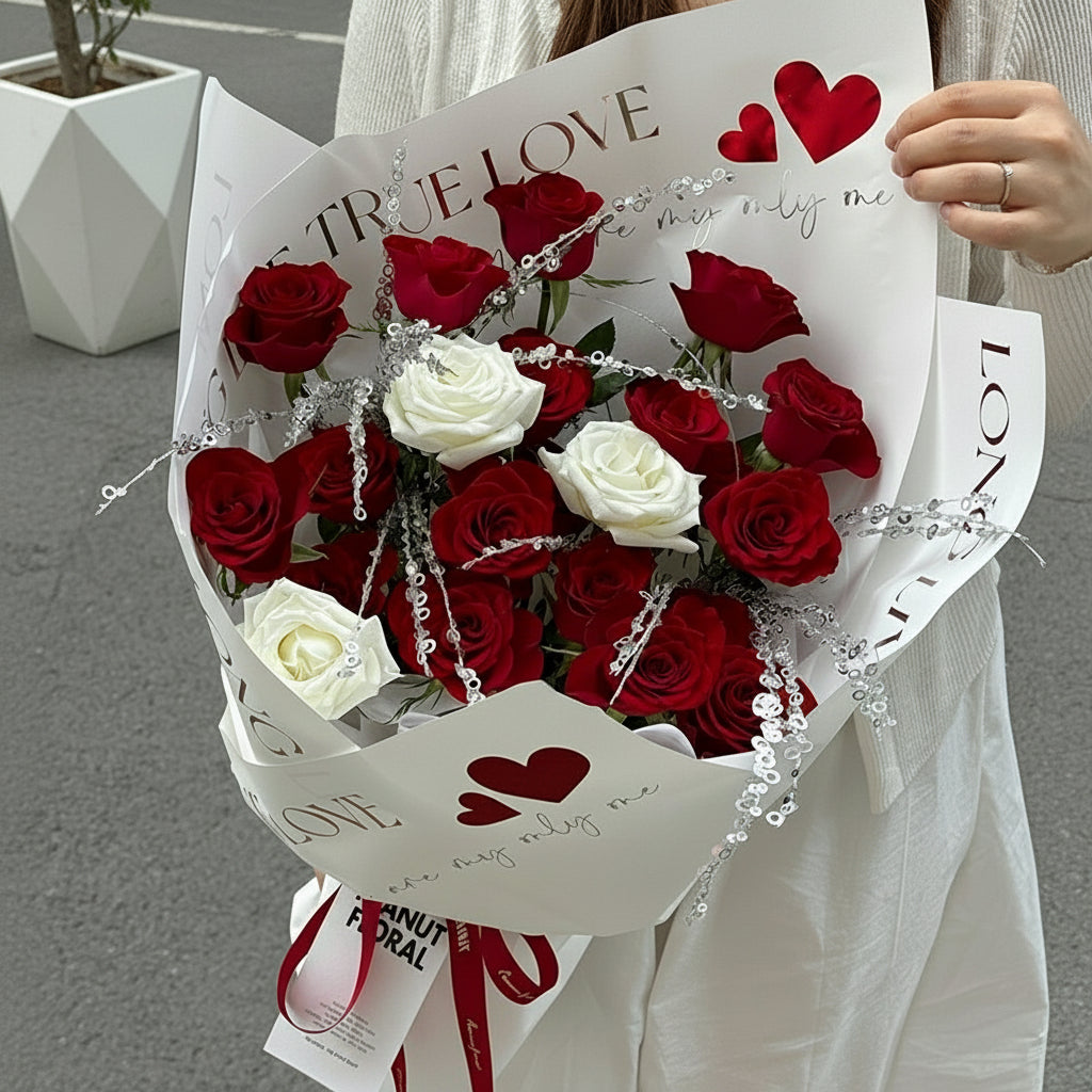 True Love Wrapping Paper - White