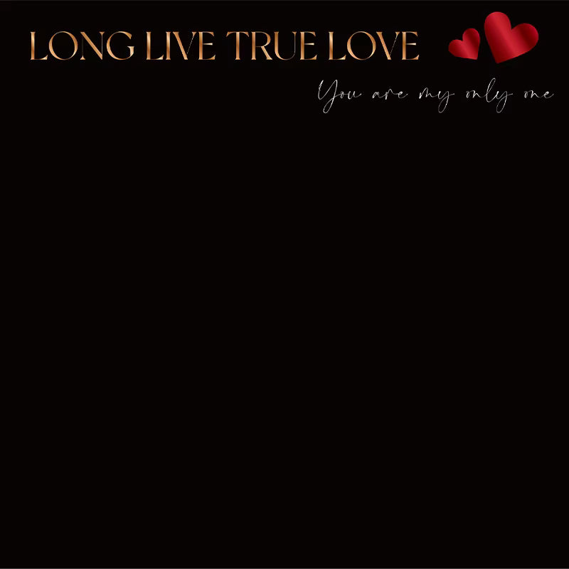 True Love Wrapping Paper - Black